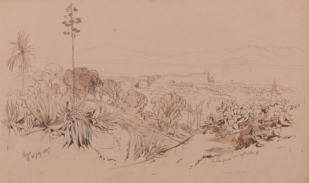 Reggio, 26. heinäkuuta 1847 tekijältä Edward Lear