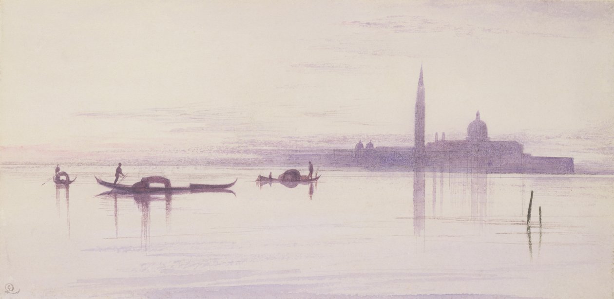 San Giorgio Maggiore Venetsian laguunista tekijältä Edward Lear