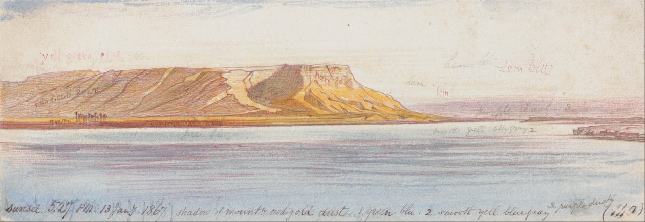 Auringonlasku Niilin varrella tekijältä Edward Lear