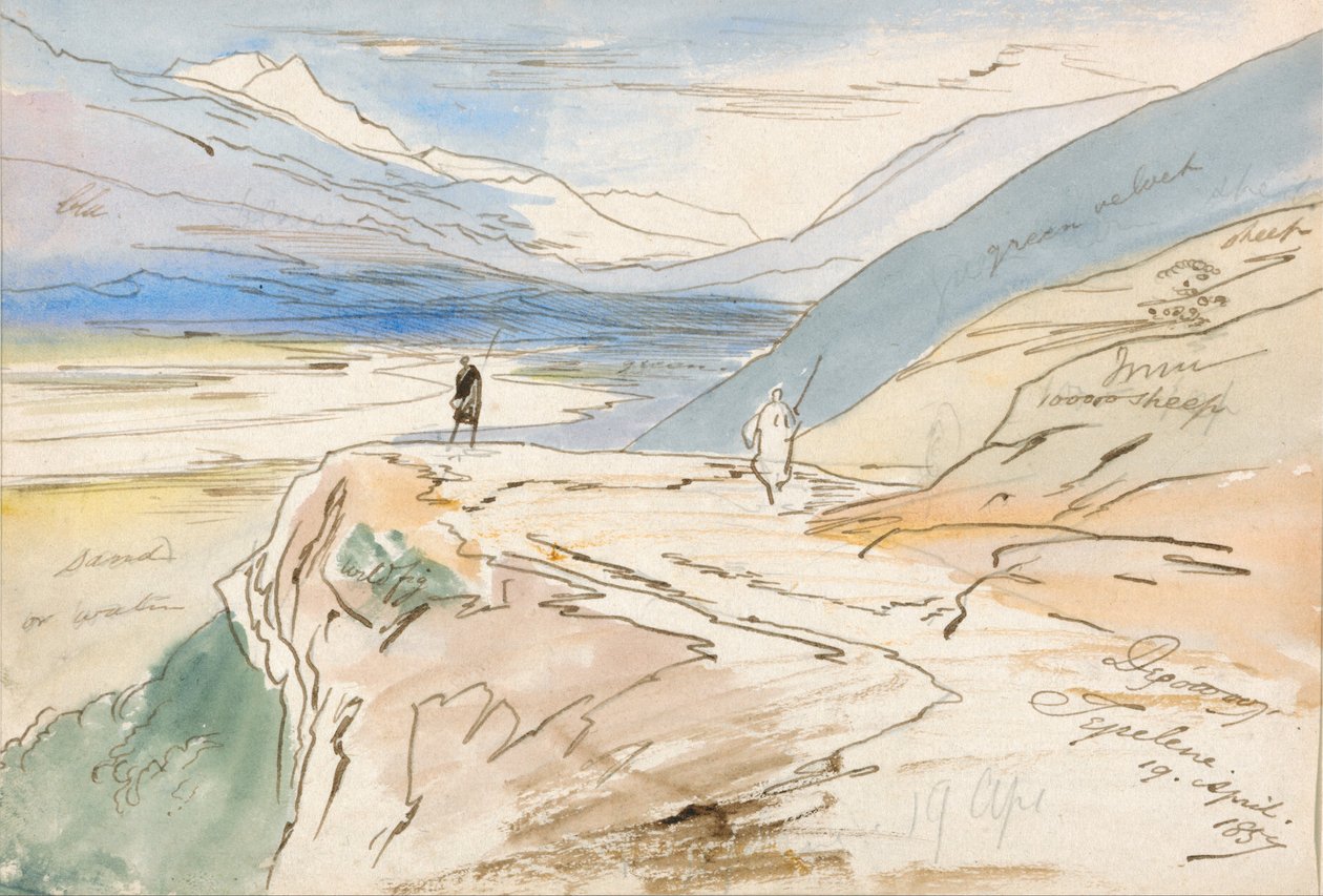Tepelene, 19. huhtikuuta 1857 tekijältä Edward Lear
