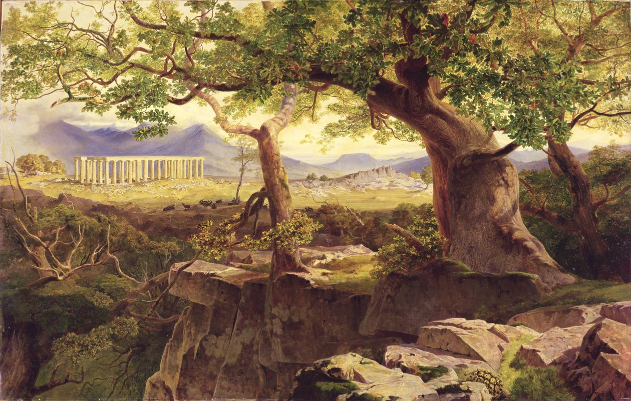 Apollon temppeli, Bassae, 1854-55 tekijältä Edward Lear