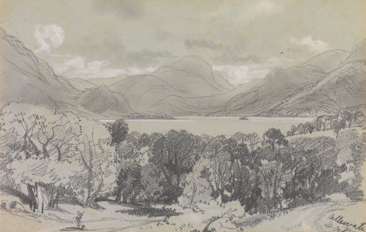 Ullswater, 14. lokakuuta 1836 tekijältä Edward Lear