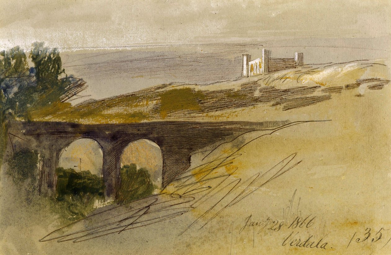 Verdala, Malta, 1866 tekijältä Edward Lear