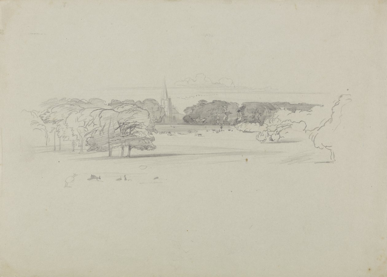 Näkymä niityltä kirkolle tekijältä Edward Lear