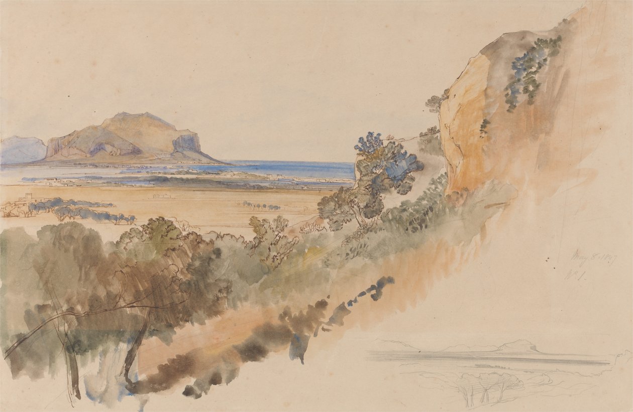 Näkymä Palermon läheltä tekijältä Edward Lear