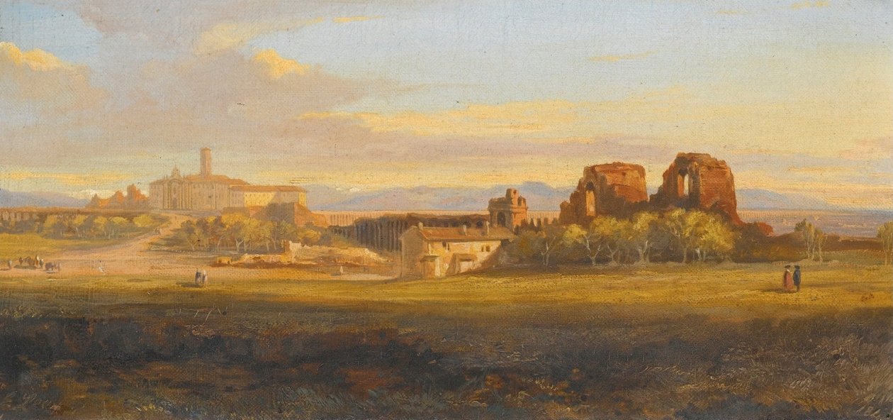 Näkymä Rooman Campagnalle tekijältä Edward Lear