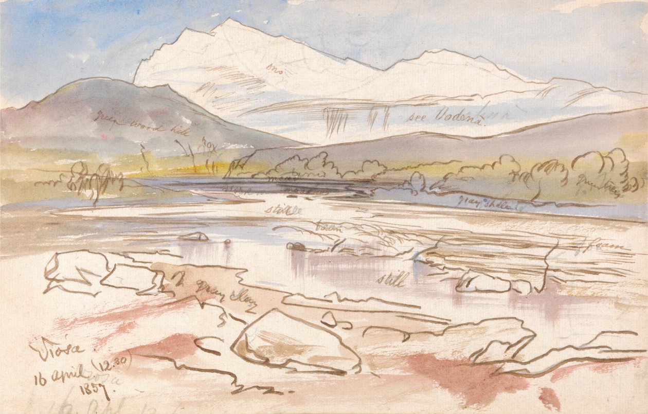 Vjose, 12-30, 16. huhtikuuta 1857 tekijältä Edward Lear