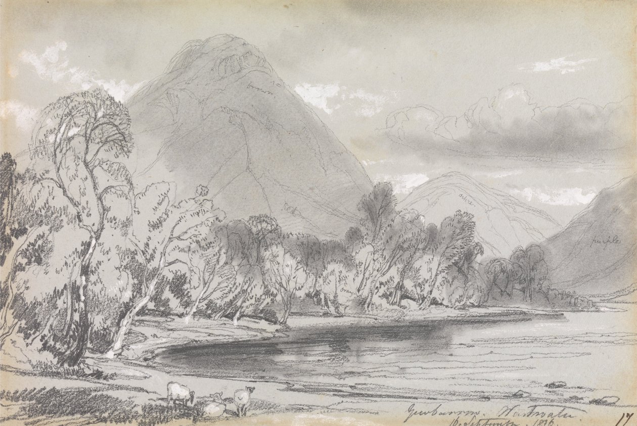 Yewbarrow, Wastwater, 16. syyskuuta 1836 tekijältä Edward Lear