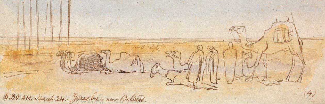 Zereeba, lähellä Belbeisiä tekijältä Edward Lear
