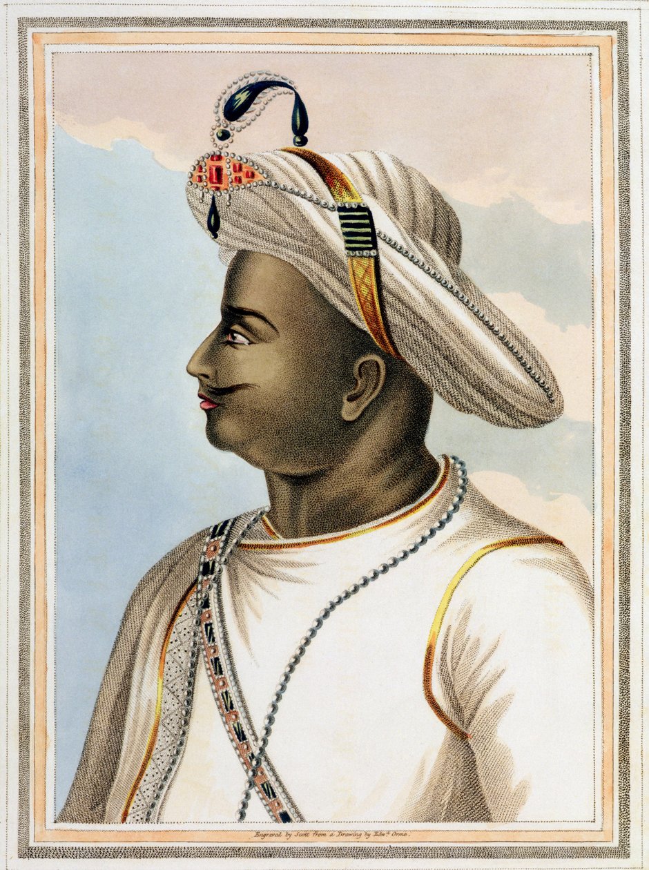 Tippoo Sultan (1749-99) -levy Kuvankauniista maisemista Mysoren kuningaskunnassa, kaiverrettu Edmund Scott (1758-1810) 1805 tekijältä Edward Orme