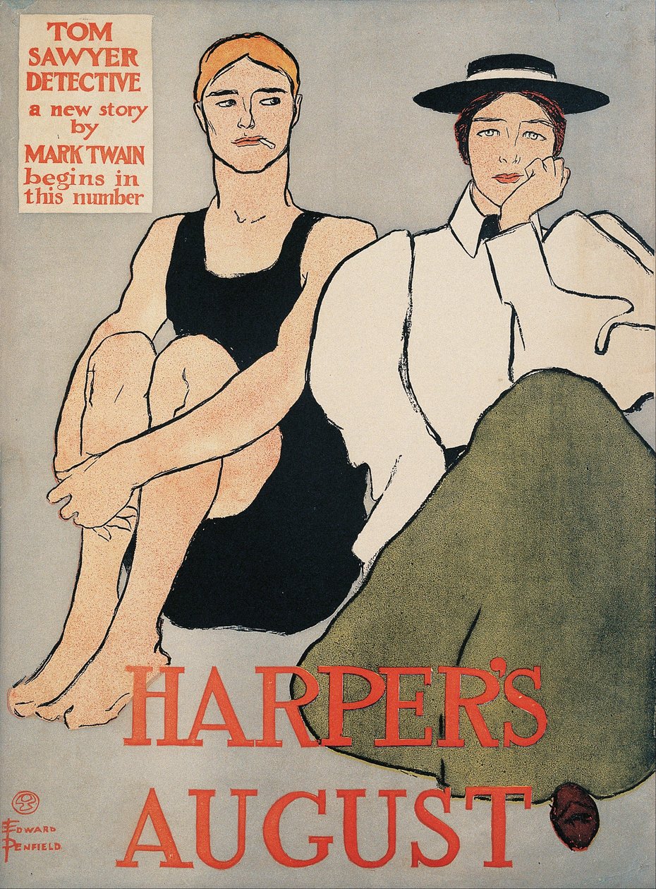 Harpers elokuu. Tom Sawyer etsivä tekijältä Edward Penfield