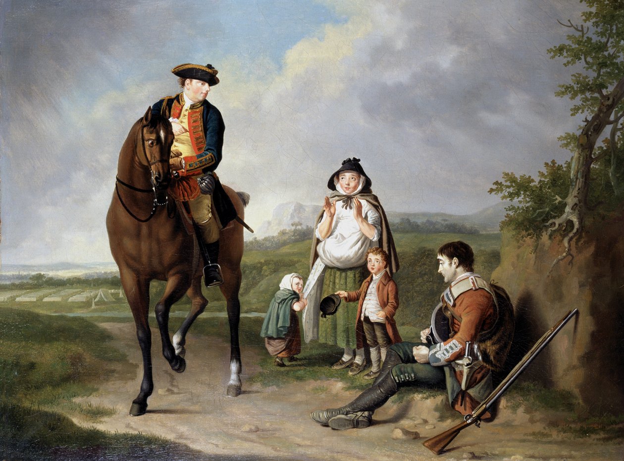 Granbyn markiisi (1721-70) helpottamassa sairaan sotilaan oloa, noin 1765. tekijältä Edward Penny