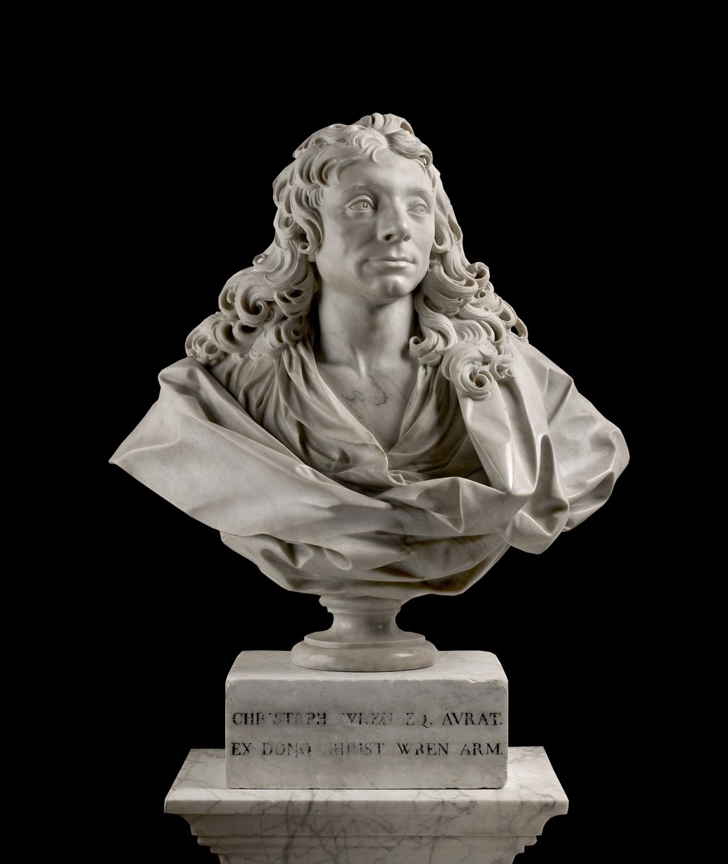 Sir Christopher Wren (1632–1723), 1673 (marmori) tekijältä Edward Pierce