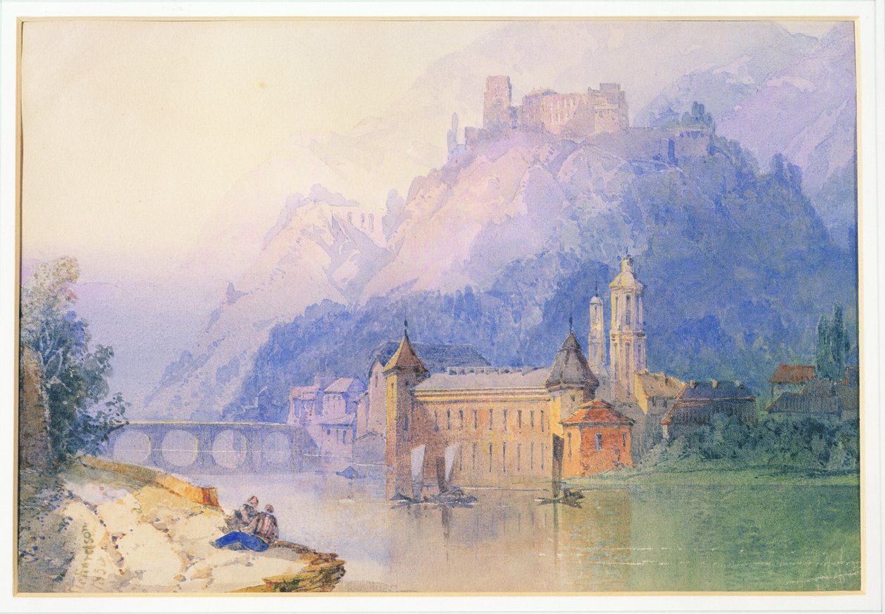 Näkymä Reinille, 1850 tekijältä Edward Richardson