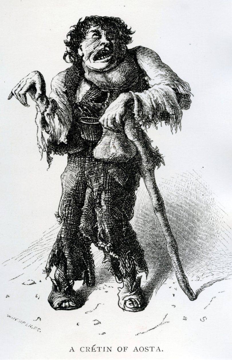 Aostan kreetiini, n. 1870 (puukaiverrus) tekijältä Edward Whymper