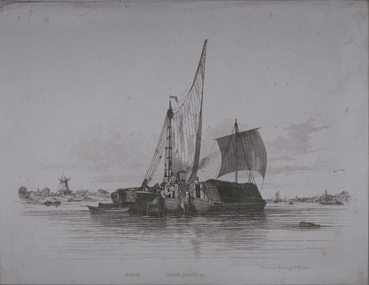 Näkymät Thames-joelle, 1829 tekijältä Edward William Cooke