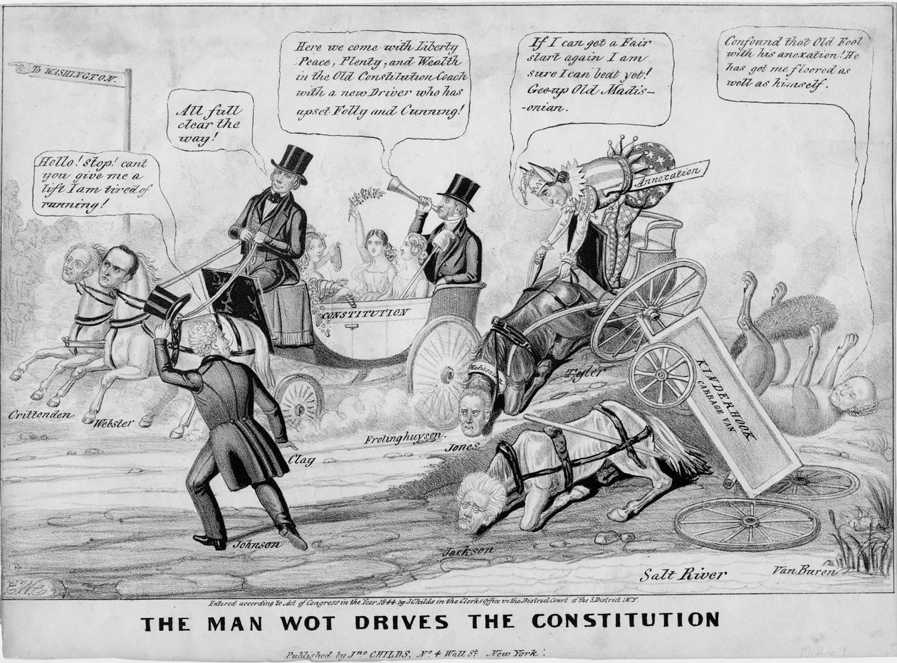The man wot drives the constitution, julkaissut J Childs, New York, 1844. tekijältä Edward Williams Clay
