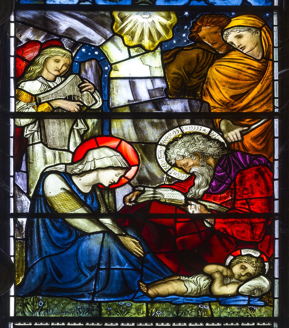 Nun Monkton, St Mary, Morris Marshall & Faulkner & Co, William Morris, Edward Burne-Jones, Syntymä, 1873 tekijältä Edward and Morris Burne-Jones