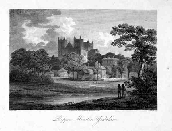 Ripon Minster, kaiverrus J. C. Smith tekijältä Edward (after) Dayes