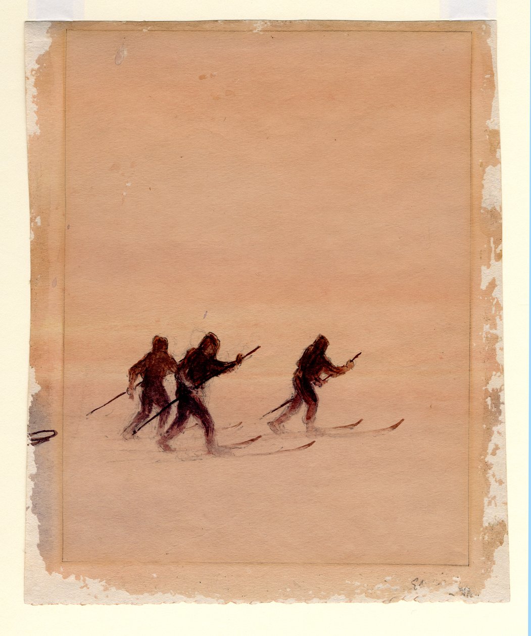 Miehet suksilla, 1901-04 (wc paperilla) tekijältä Edward Adrian Wilson