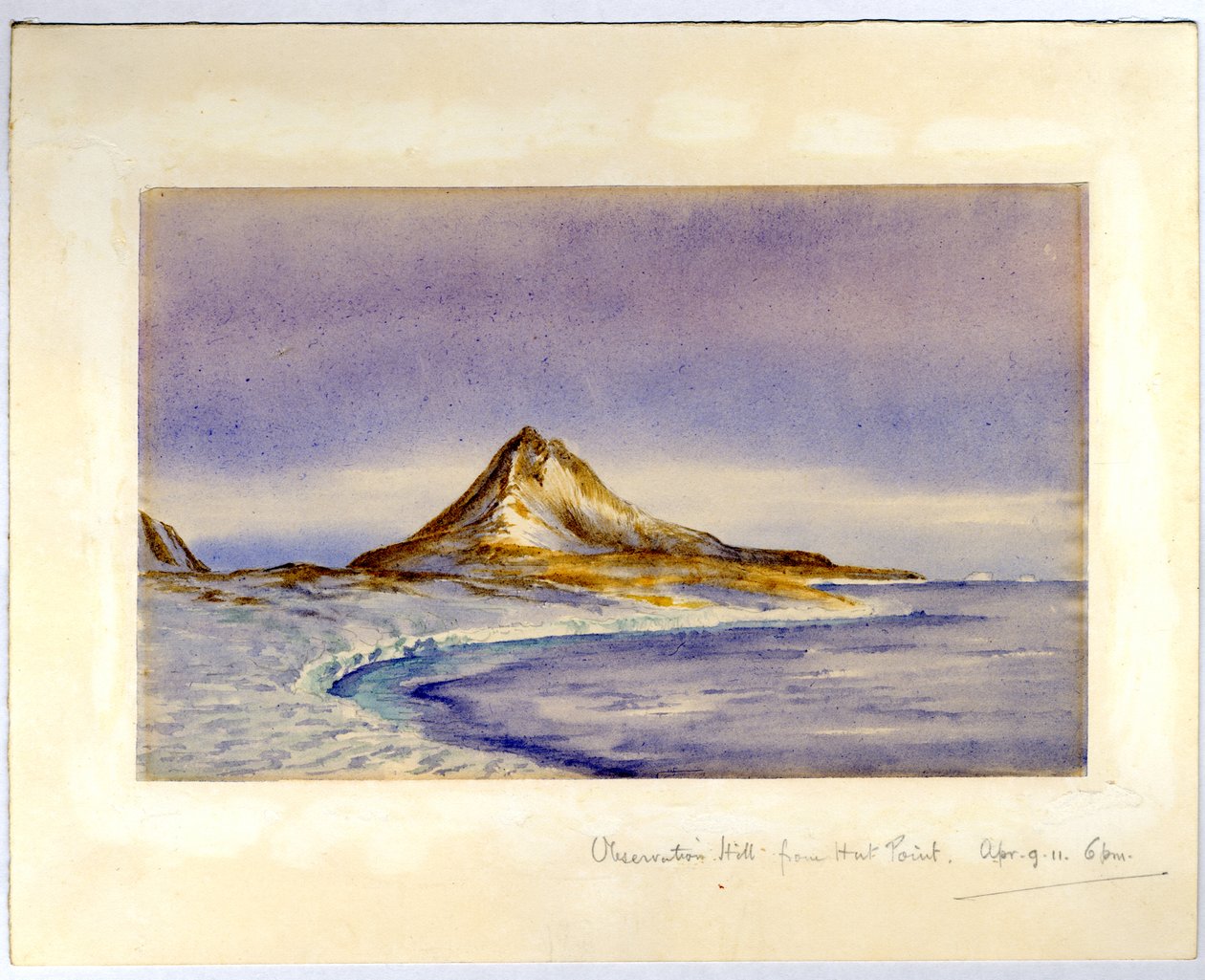 Observation Hill Hut Pointista, 1911 (wc paperilla) tekijältä Edward Adrian Wilson