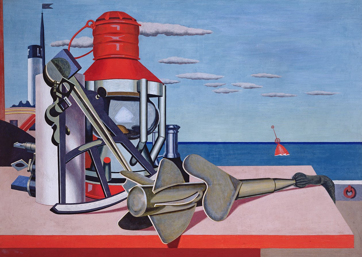 Uskolliset palvelijat (Marine) n. 1928 (tempera laivalla) tekijältä Edward Alexander Wadsworth