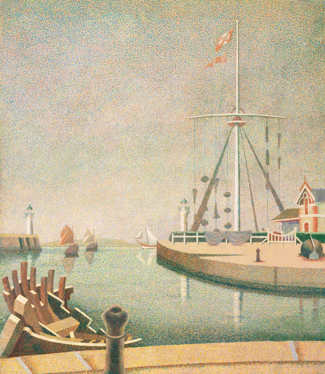 Honfleur, sisäänkäynti satamaan tekijältä Edward Alexander Wadsworth