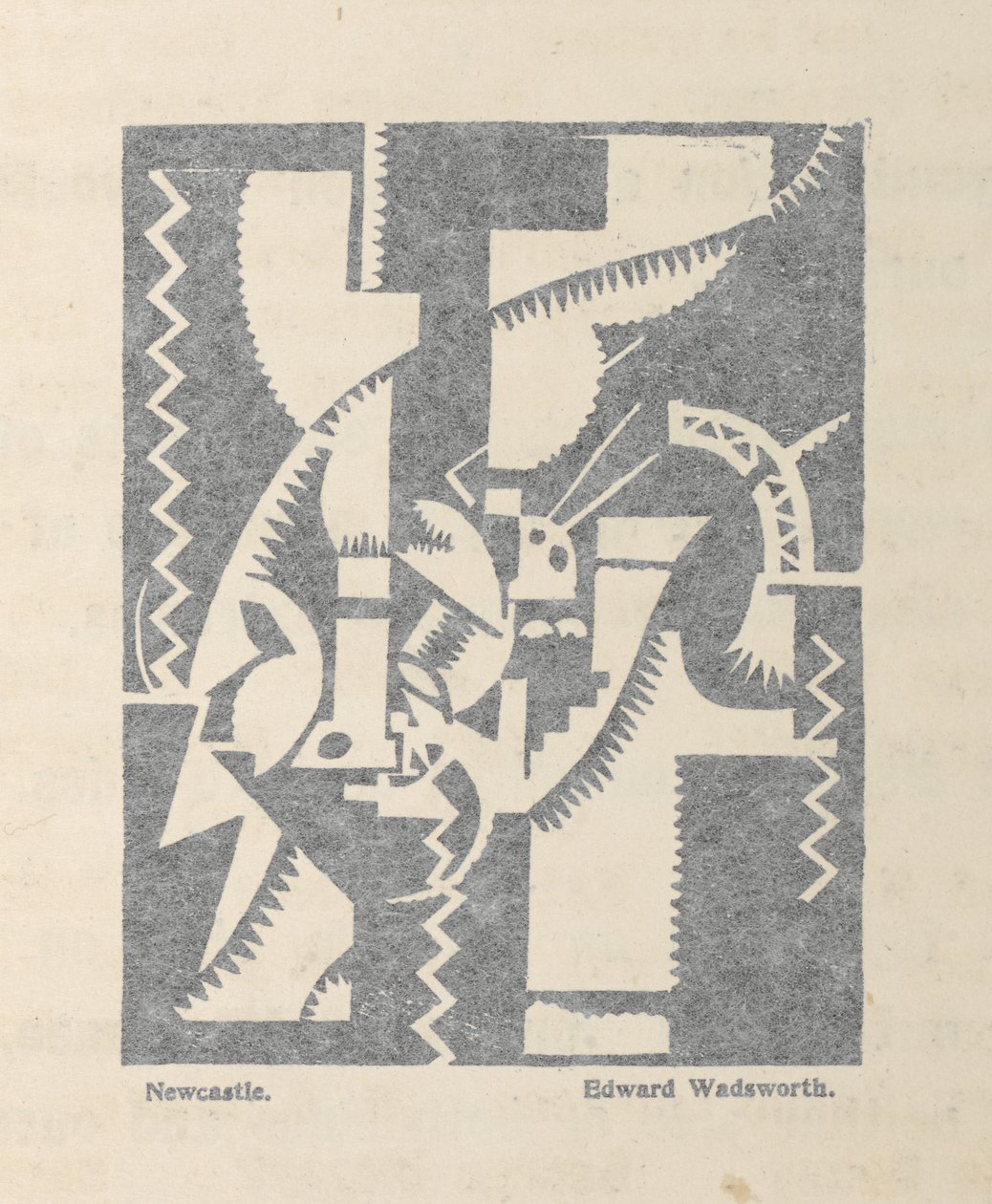 Newcastle, Edward Wadsworth, BLAST no. 1, Vorticist-lehti tekijältä Edward Alexander Wadsworth