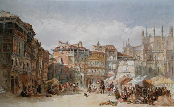 Segovia, Espanja (akvarelli paperille) tekijältä Edward Angelo Goodall