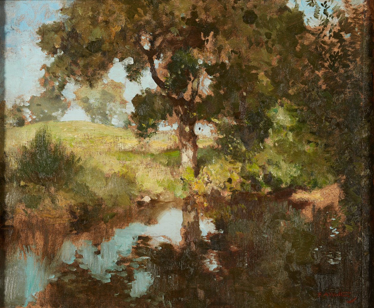 Kesäheijastuksia (öljy kankaalle) tekijältä Edward Arthur Walton