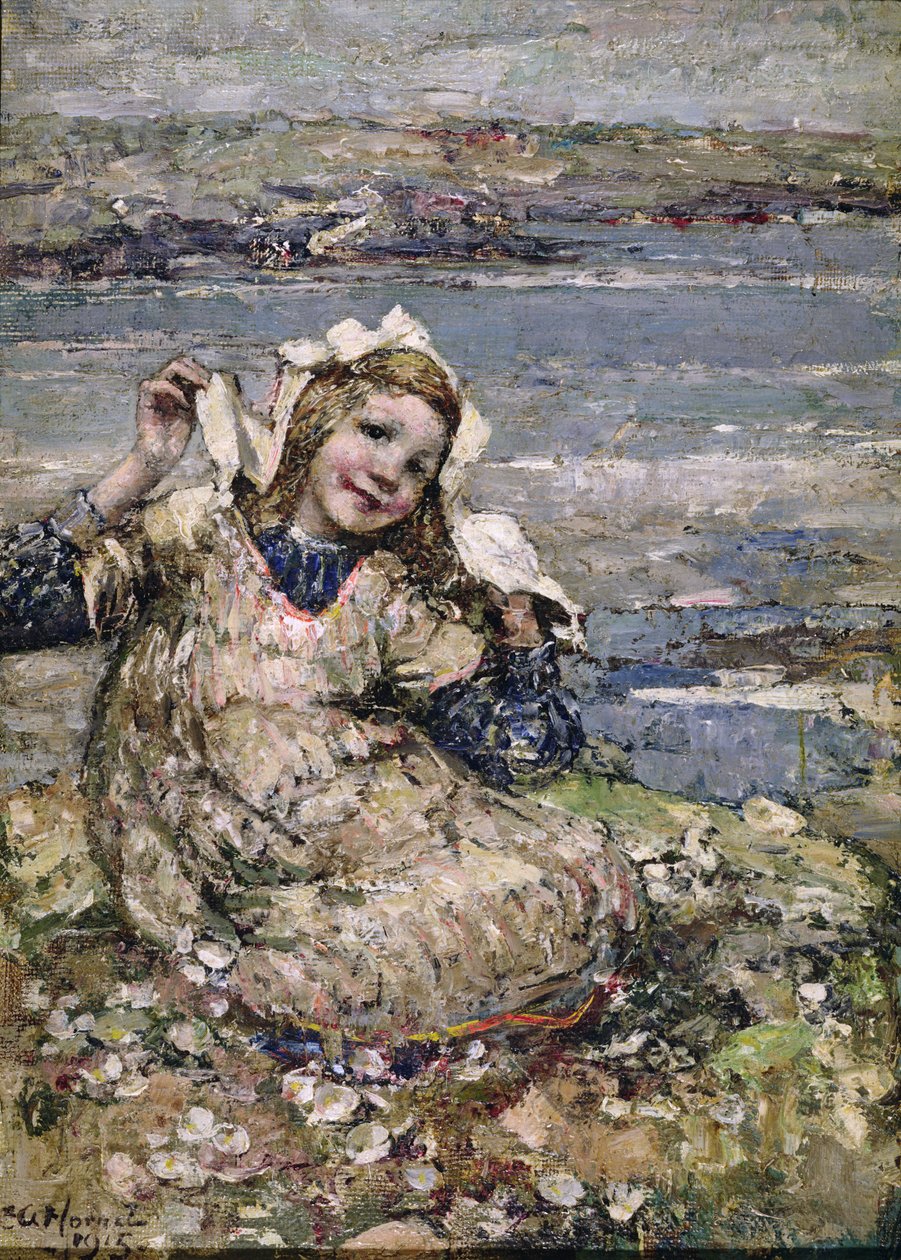 Meren rannalla (öljy kankaalle) tekijältä Edward Atkinson Hornel