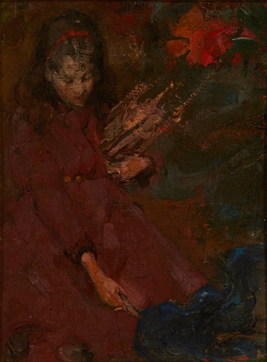 Polttopuiden kerääminen (öljy kankaalle) tekijältä Edward Atkinson Hornel