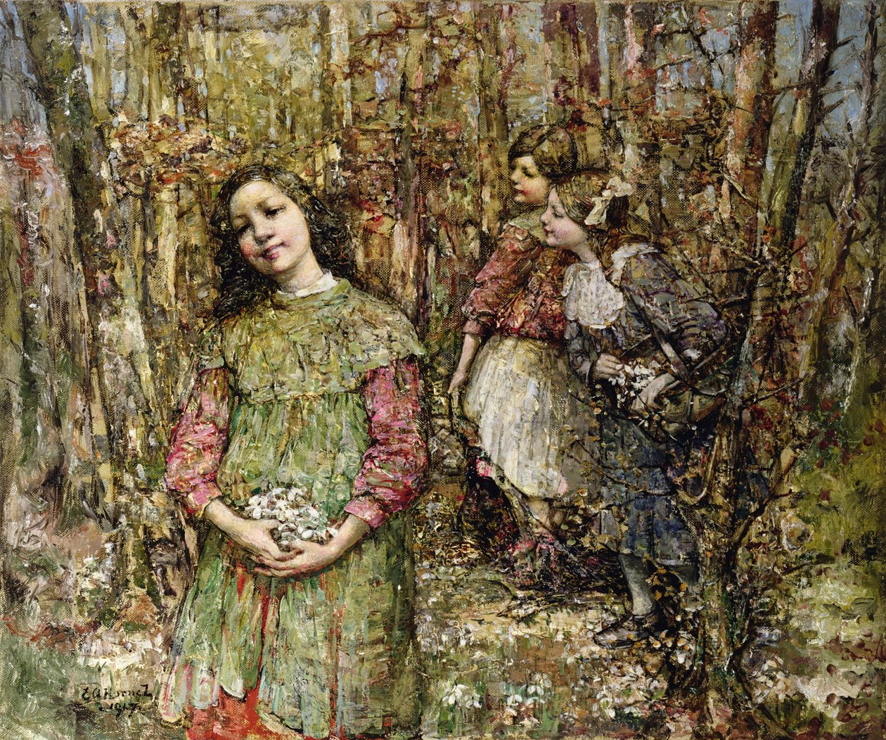 Lumikellojen kerääminen tekijältä Edward Atkinson Hornel