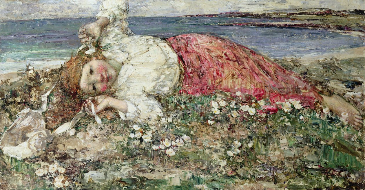 Hyvää kesää (öljy kankaalle) tekijältä Edward Atkinson Hornel
