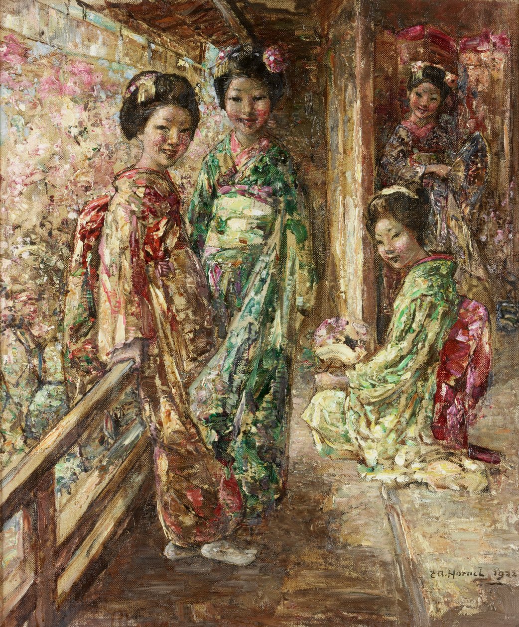 Japanilaisessa puutarhassa tekijältä Edward Atkinson Hornel