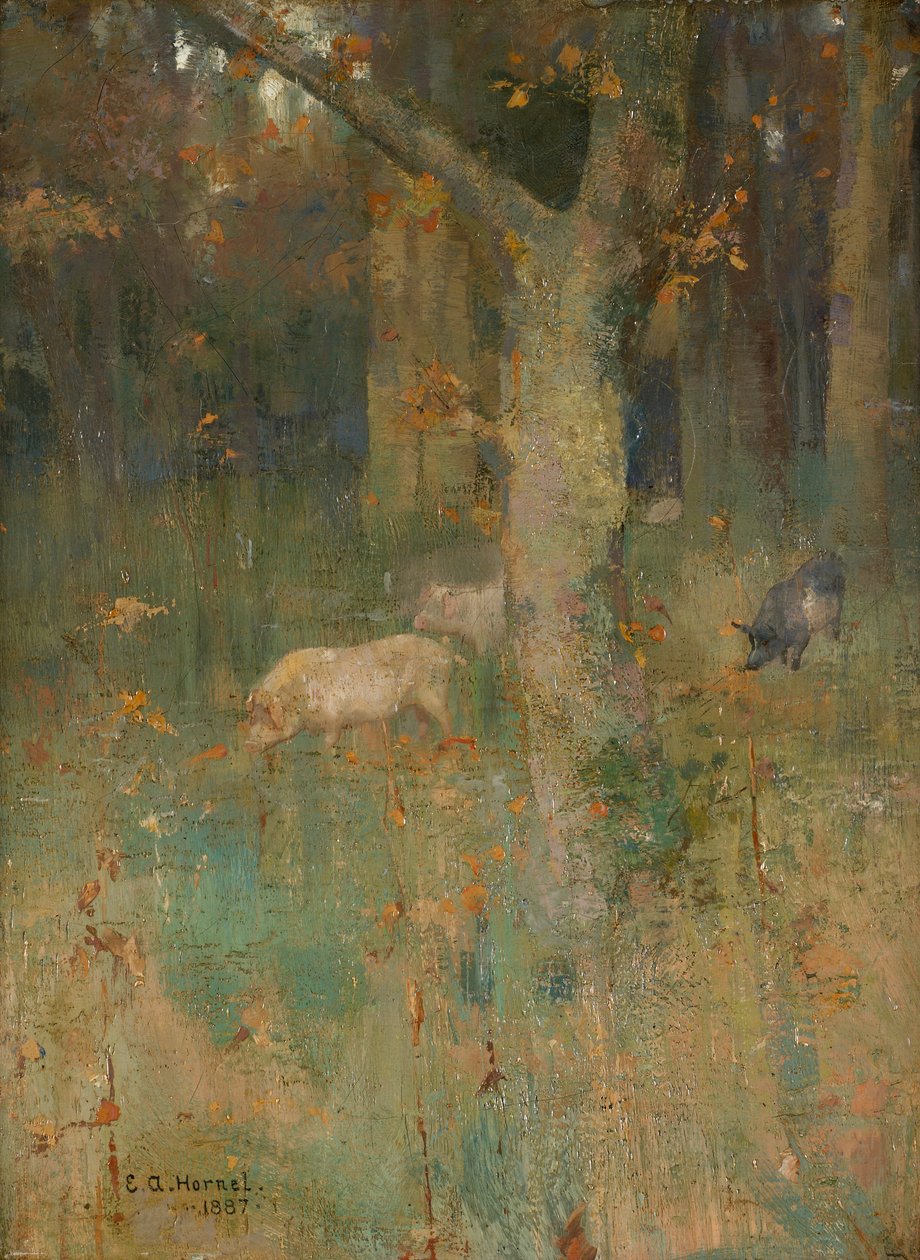 Siat metsässä tekijältä Edward Atkinson Hornel