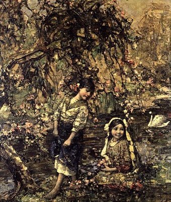 Joutsenlampi tekijältä Edward Atkinson Hornel