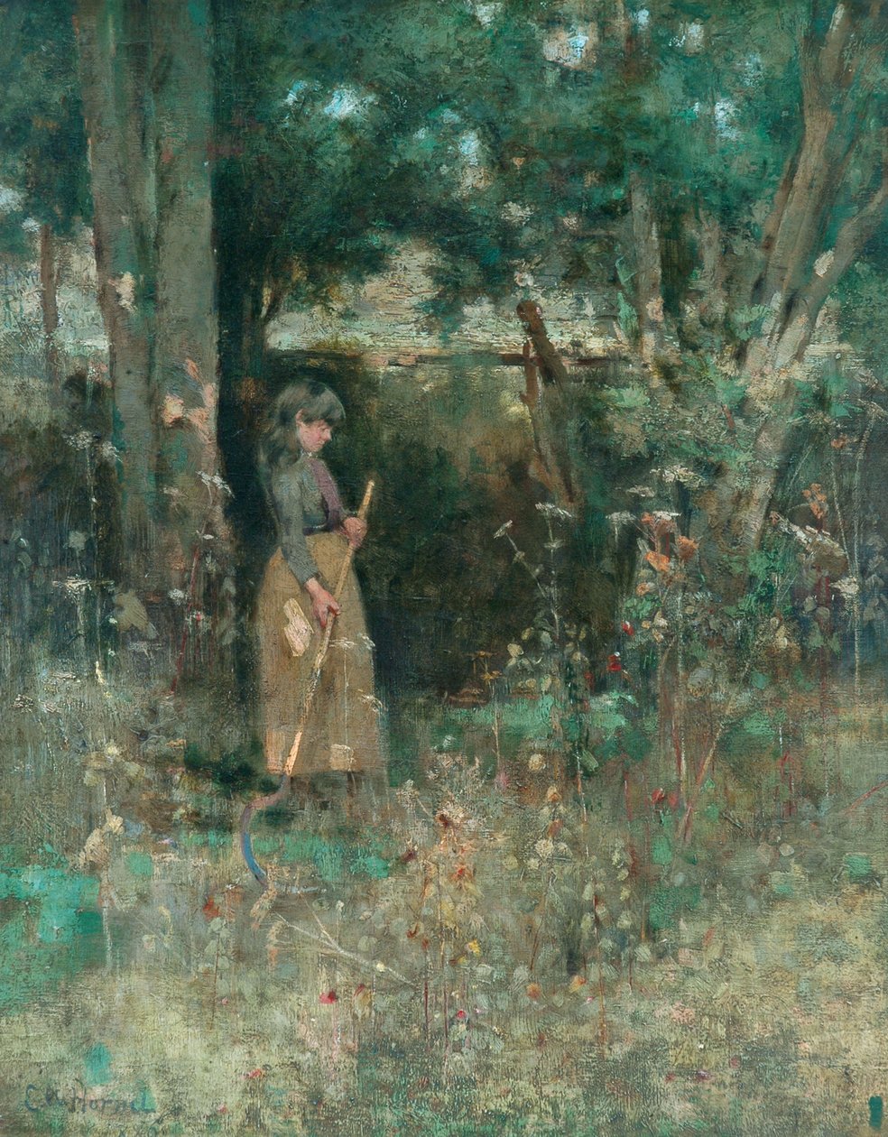 Puunhakkaaja tekijältä Edward Atkinson Hornel