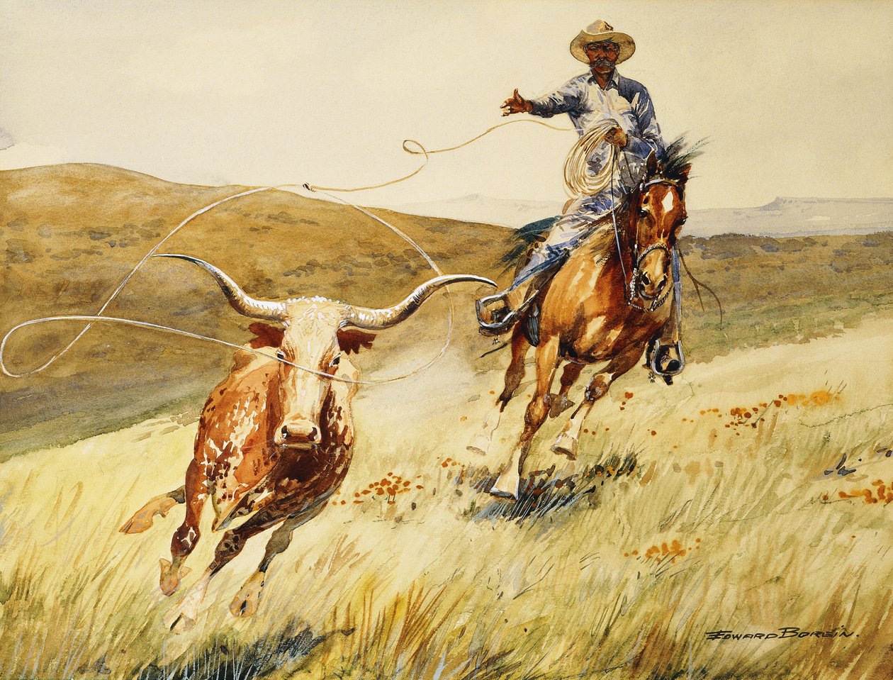 Roping A Steer tekijältä Edward Borein