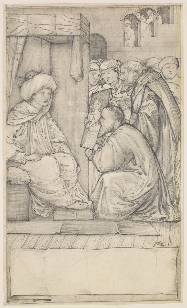 Chaucerin Man of Laws Tale - suunnittelu tekijältä Edward Burne-Jones