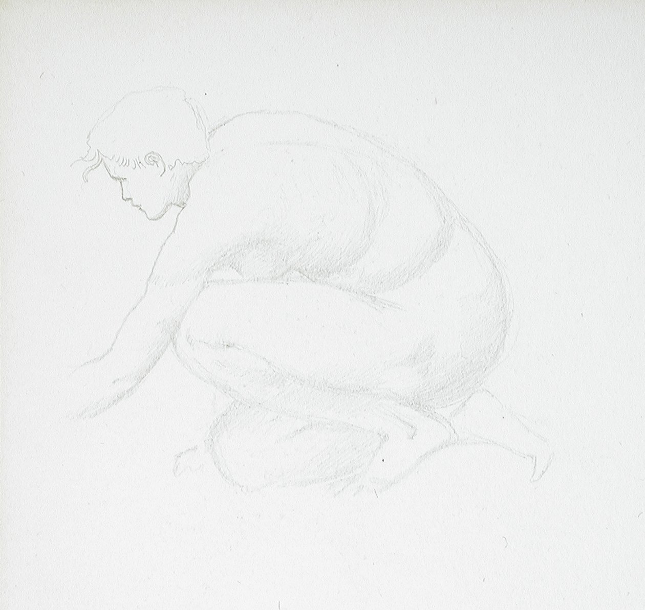 Kyyristyvä naisakti tekijältä Edward Burne-Jones