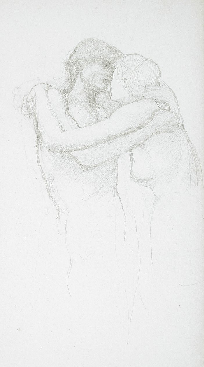 Alastomien pariskunnan syleily tekijältä Edward Burne-Jones