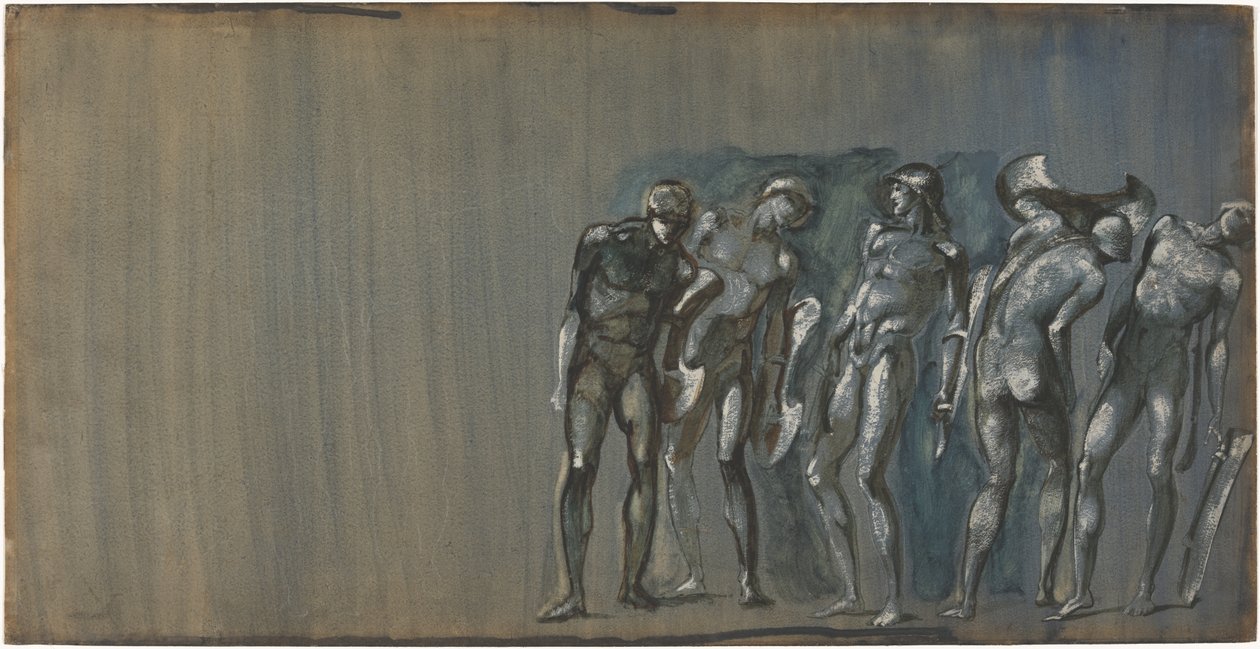 Phineus ja hänen hovimiehensä muuttuivat kiviksi tekijältä Edward Burne-Jones