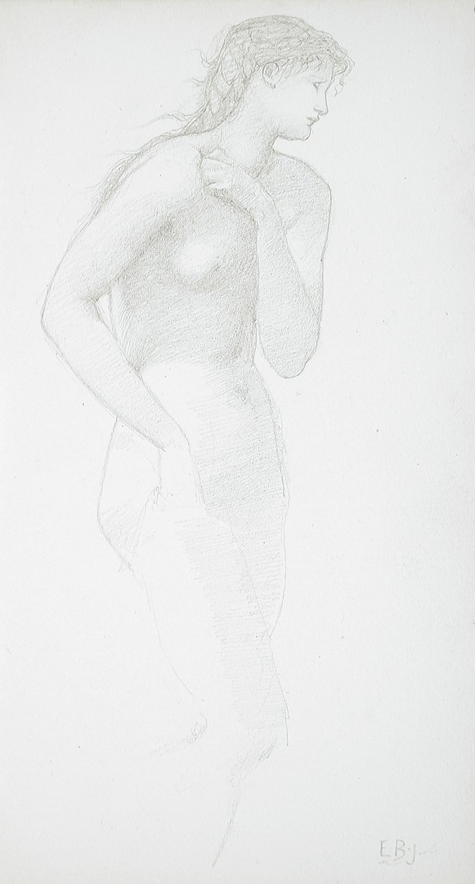 Seisova naisalastonkuva tekijältä Edward Burne-Jones