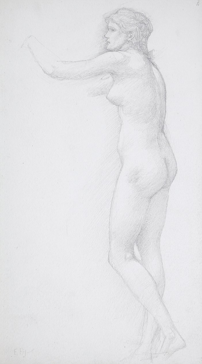 Seisova naisalastonkuva tekijältä Edward Burne-Jones
