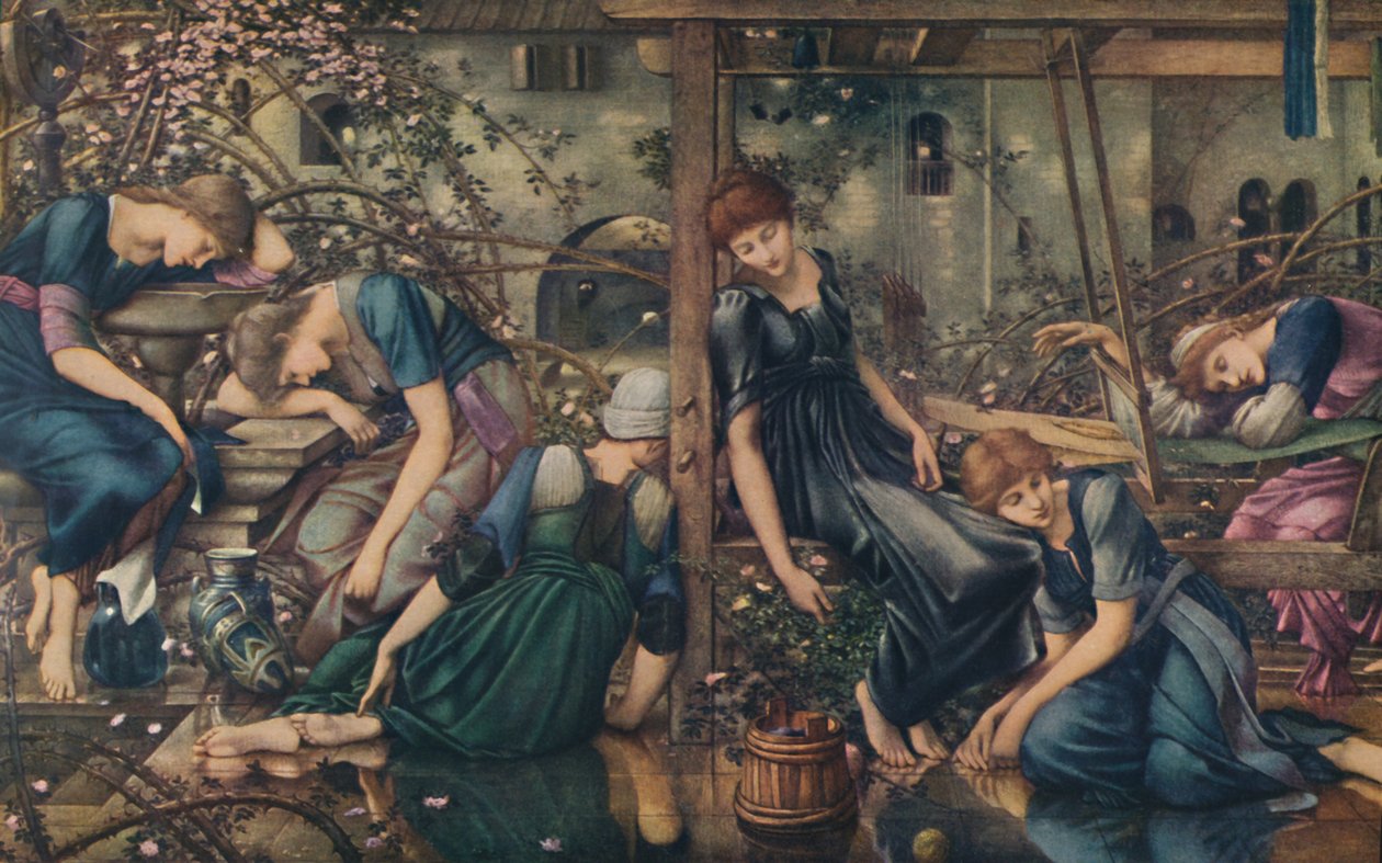 The Briar Rose, The Garden Court, 1890, 1922. tekijältä Edward Burne Jones