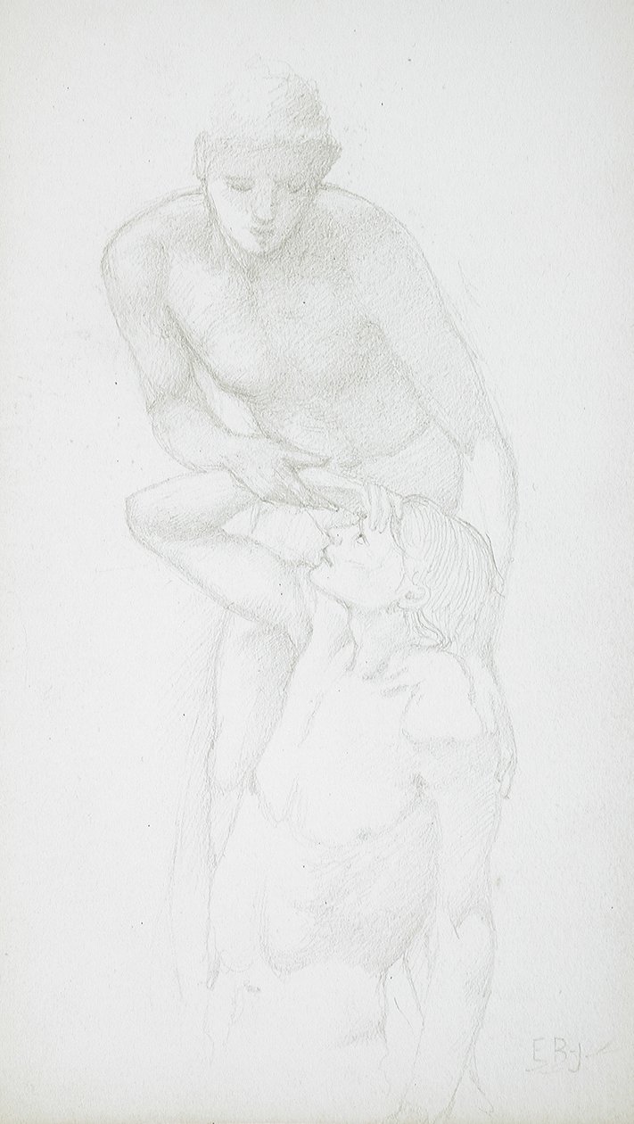 Kaksi miesten alastonkuvaa tekijältä Edward Burne-Jones