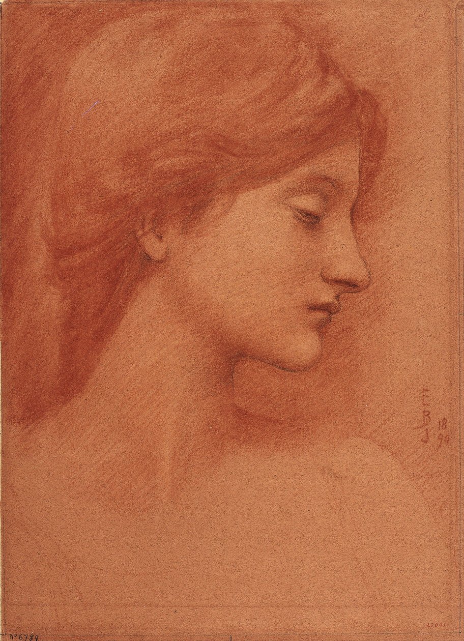 Naisen pää tekijältä Edward Burne Jones
