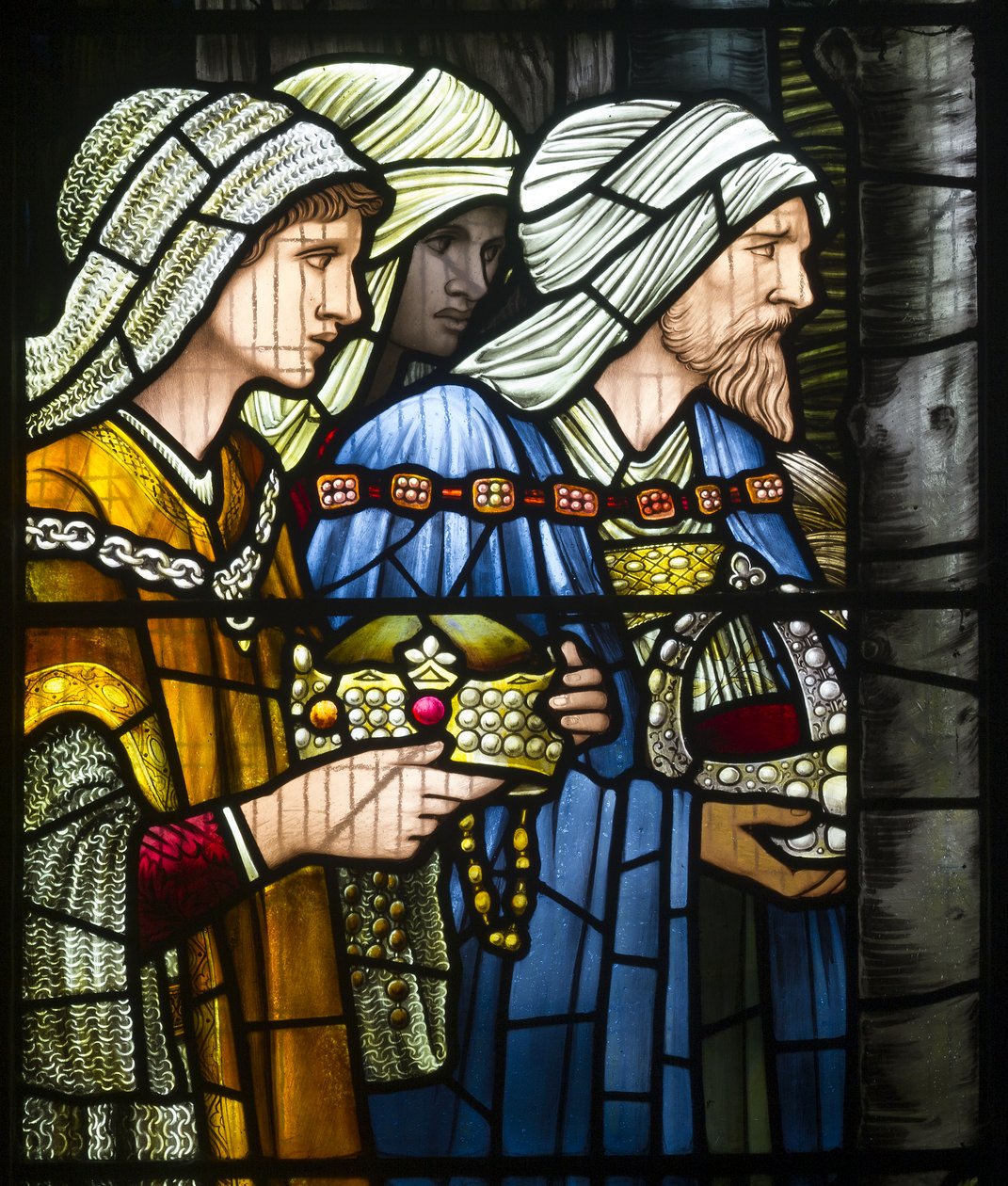Hawarden, St Deiniol, Morris & Co., Edward Burne-Jones, The Magi, The Nativity, 1898 finn tekijältä Edward Burne Jones