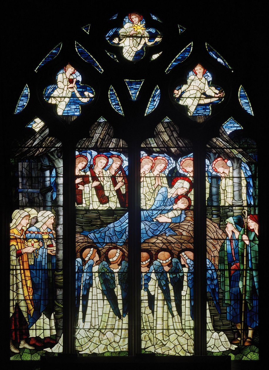 Harwarden, St Deiniol, Morris & Co., Edward Burne-Jones, Syntymä, 1898 tekijältä Edward Burne Jones